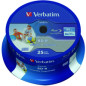 Verbatim BD-R HTL simple couche DL+ 25 Go 6X surface imprimable large Hard Coat spindle 25