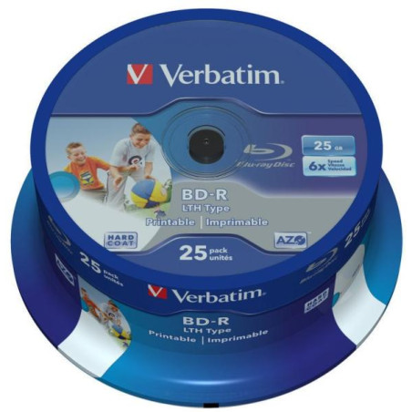 Verbatim BD-R 25 GB 6x stampabile – Campana 25 | DVDi.fr