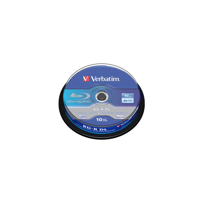 BD-R Verbatim 50GB 6x Superficie bianca/blu Hard Coat - 10 pz.