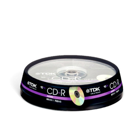 CD-R TDK Audio / Music 40x 80m Pack 10