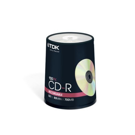 CD-R TDK 52x 700MB/80m Pack 100