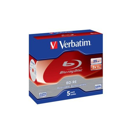Verbatim BD-RE 25 Go 2x – boîtier cristal 5 pcs | DVDi.fr