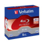 BD-RE Verbatim 25GB 2x Weiß/blaue Oberfläche Hard Coat Jewel Case 5 Stk.