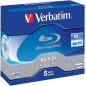 BD-R verbatim 50GB 6x White Blue Surface Hard Coat Jewelcase 5uni