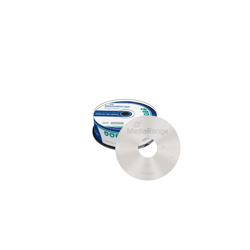 MediaRange DVD+R Double layer 8.5GB 240min 8x, cake 25