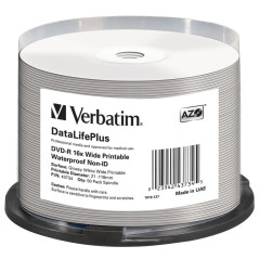 Verbatim DVD-R 4,7 GB 16x stampabile – Campana 50 | DVDi.fr