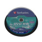 Verbatim DVD-RW Serl 4,7GB 4X superficie plata mate tarrina 10