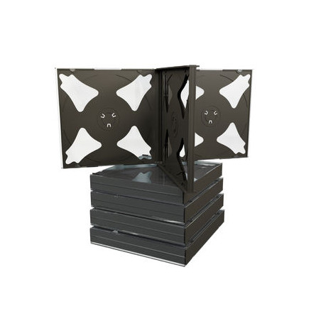 MediaRange Custodia CD Jewelcase per 6 dischi, 22mm, vassoio nero