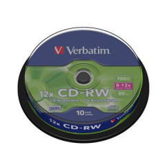 Verbatim CD-RW 700 MB 12x – Campana 10 | DVDi.fr