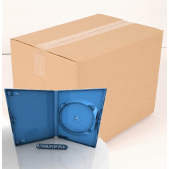 Amaray Caja de DVD para 1 disco, 14 mm, color azul | DVDi.fr