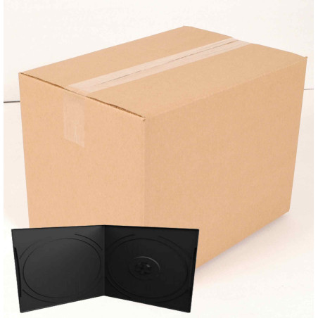 Caixa de DVD para 1 disco, 7 mm, cor preta – pack de 50