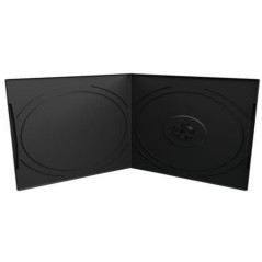 Pack 50uni - capa CD/DVD 7mm, formato de bolso, 1 disco, preto