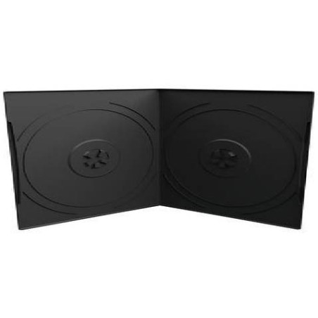 Capa CD/DVD 7mm, Pocket-Sized, 2 Discos, Preto