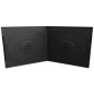 Boîtier CD/DVD 7mm, format poche, 2 disques, noir