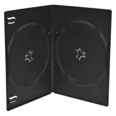 Caixa de DVD slim para 2 discos, 7 mm, cor preta | DVDi.fr