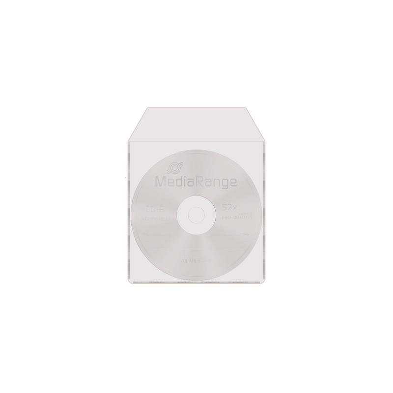 Kunststoffhüllen mit Klebelasche für 1 Disc, transparent, Pack 50