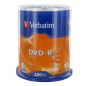 Verbatim DVD-R AZO 4.7GB 16X superfície prateada mate cake 100