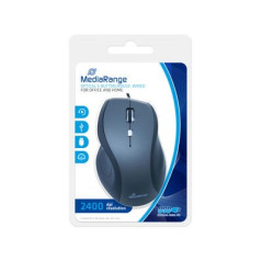 MediaRange Rato Optical 5-button mouse, com fio, Preto/Cinza