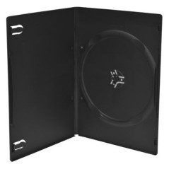 Slim DVD case for 1 disc, 5 mm, black | DVDi.fr