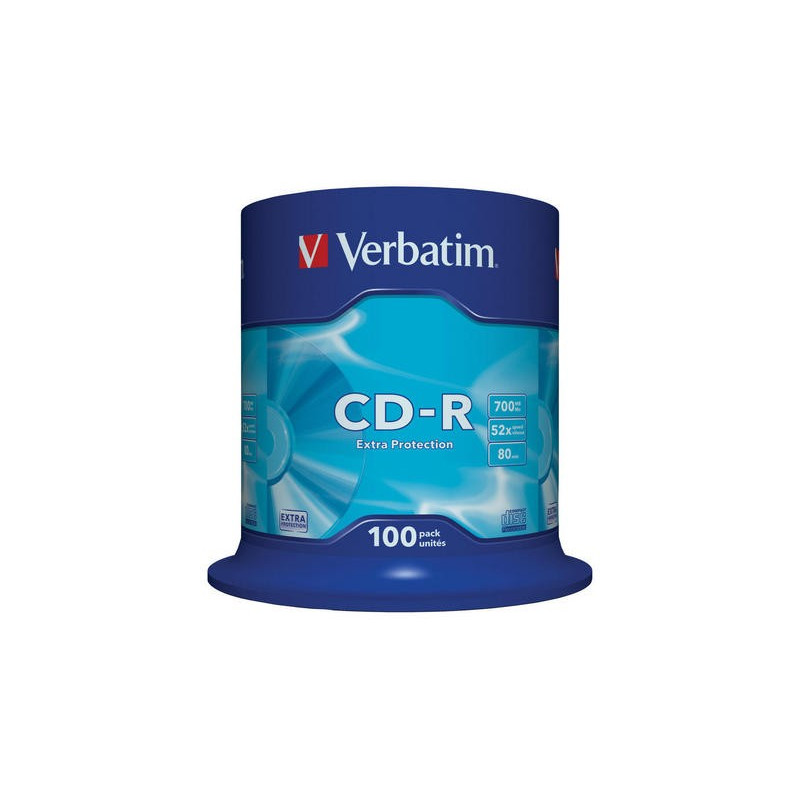 Verbatim CD-R 700 Mo 52X Surface Extra Protection spindle 100 Verbatim CD-R 700 Mo 52X Surface Extra Protection spindle 100