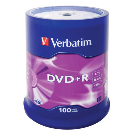 Verbatim DVD+R 4,7 GB 16x – Campana 100 | DVDi.fr