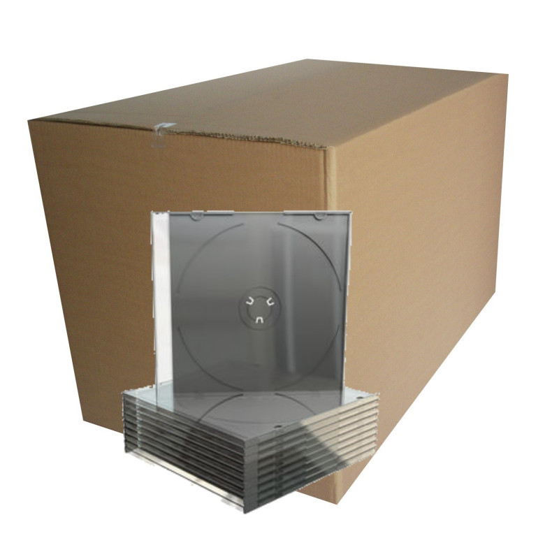 Pack 100 CD slim cases, 5.2mm for 1 CD/DVD, MediaRange