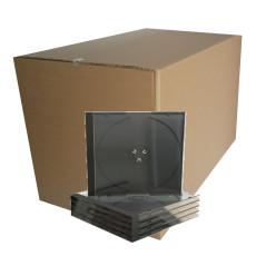 Pack 100 - 10.4mm CD Jewelcase for 1 disc, black tray