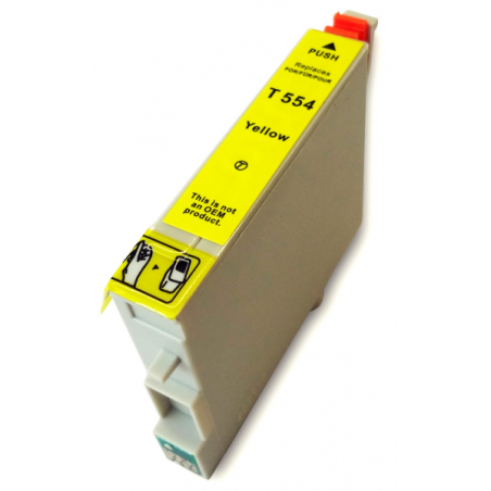 Cartouche d'encre compatible Epson T0554 Jaune | DVDi.fr