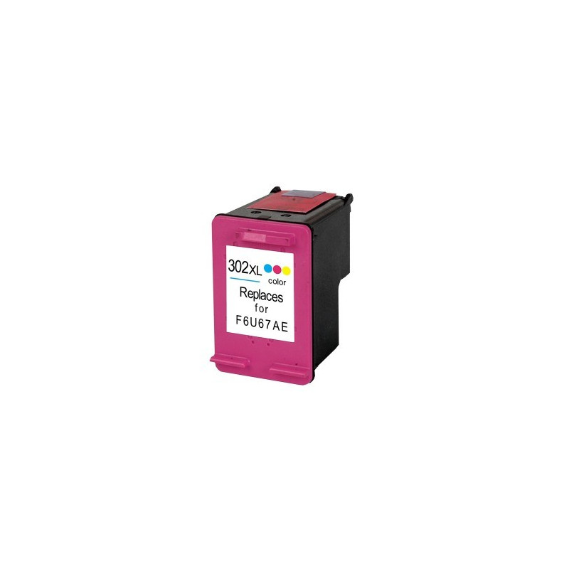 3 Pz. x cartuccia d'inchiostro rigenerata tricromia HP 302XL F6U67AE