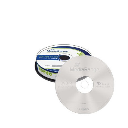 MediaRange Mini DVD-R 1,4 GB 4x – Spindel 10 | DVDi.fr