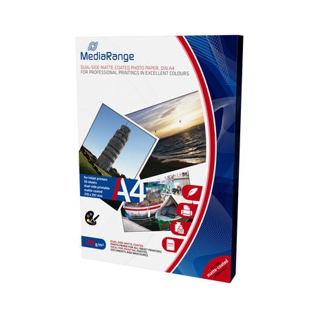 MediaRange Fotopapier A4 beidseitig matt, 200 g – 50 Blatt