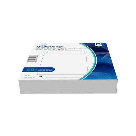 MediaRange Pochettes carton pour CD/DVD 200g sans fenêtre, pack 50