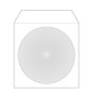 Papierhüllen für CD DVD BD mit Fenster und Klebelasche, Pack 100