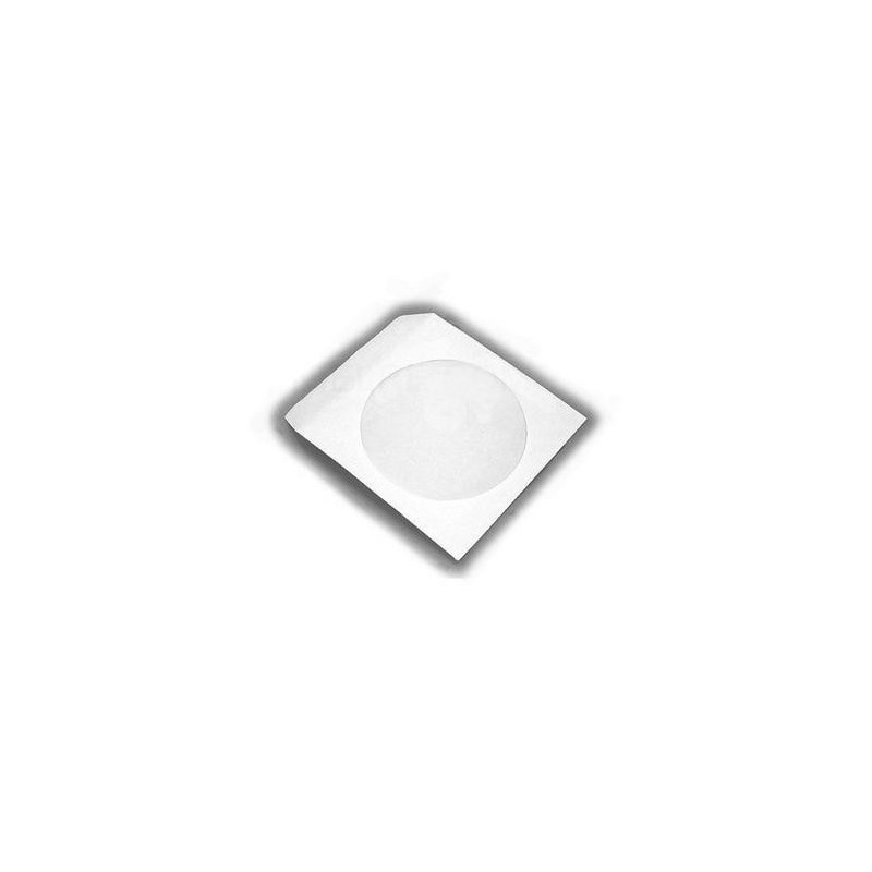 Buste di carta per CD DVD BD con finestra e aletta adesiva, pack 100